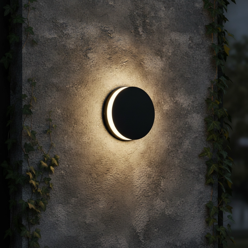 Round wall lamp Oono anthracite