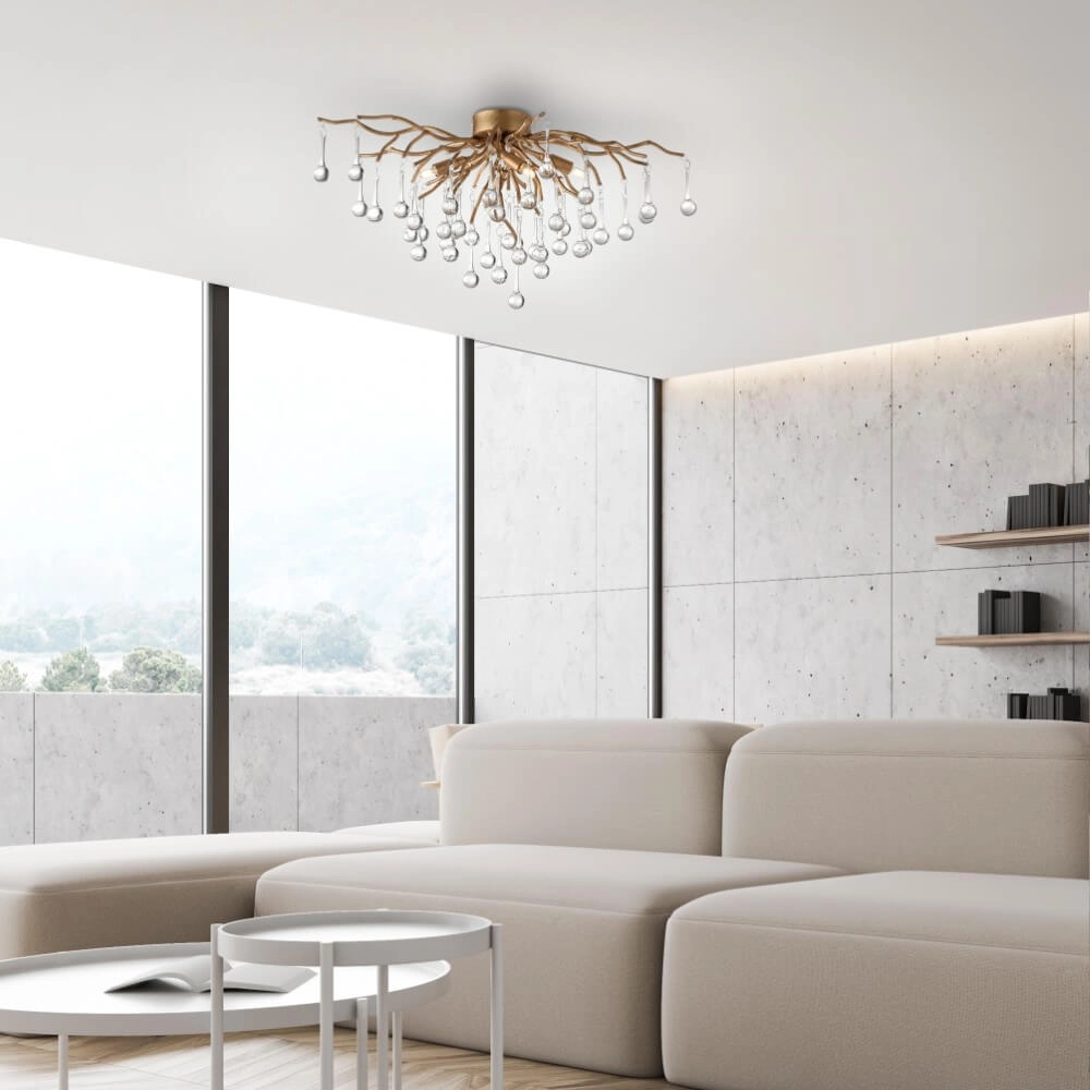 Chandelier Icicle brass 60cm Paul Neuhaus 4012248352069