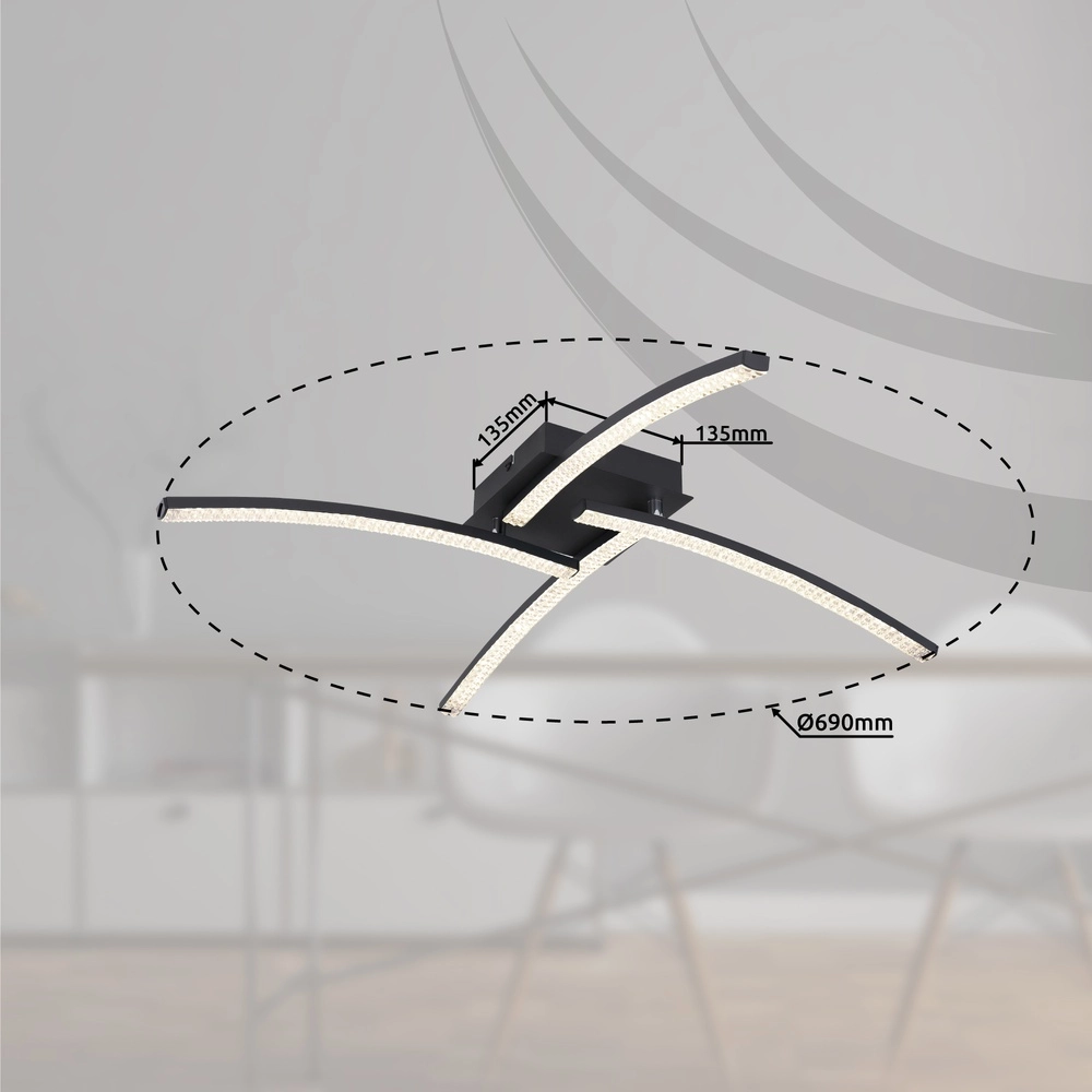 Design ceiling lamp Jules Black Globo 9007371421602