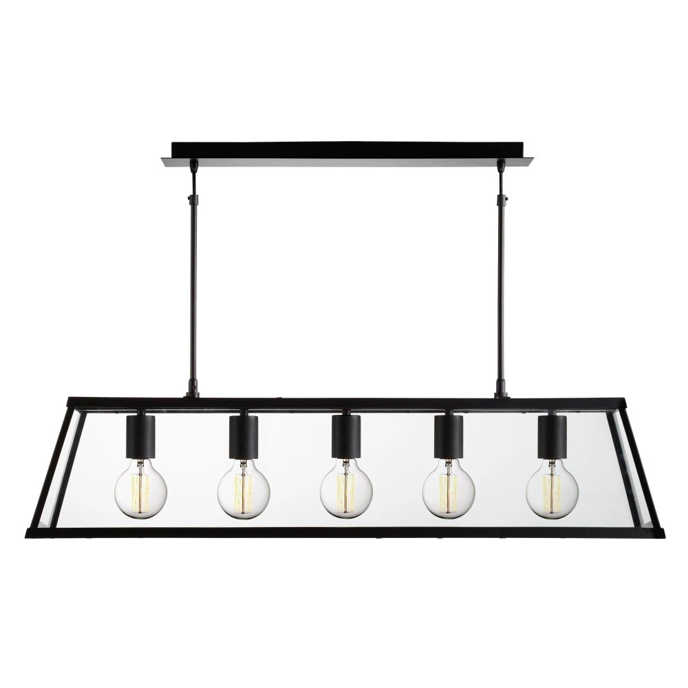 Black pendant lamp Voyager 5-light