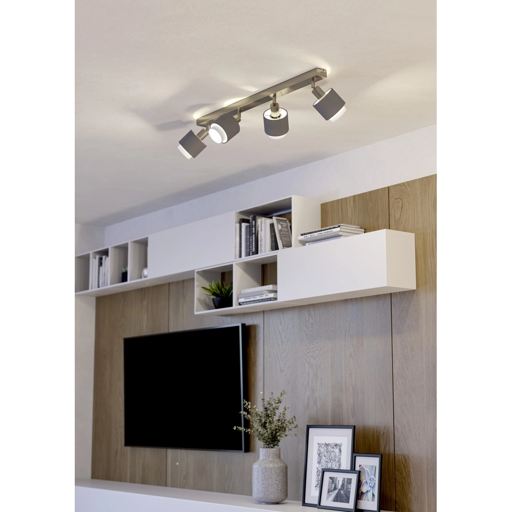 4-light ceiling lamp Bellizzi Stainless steel - 2x E14 Eglo 9008606304394