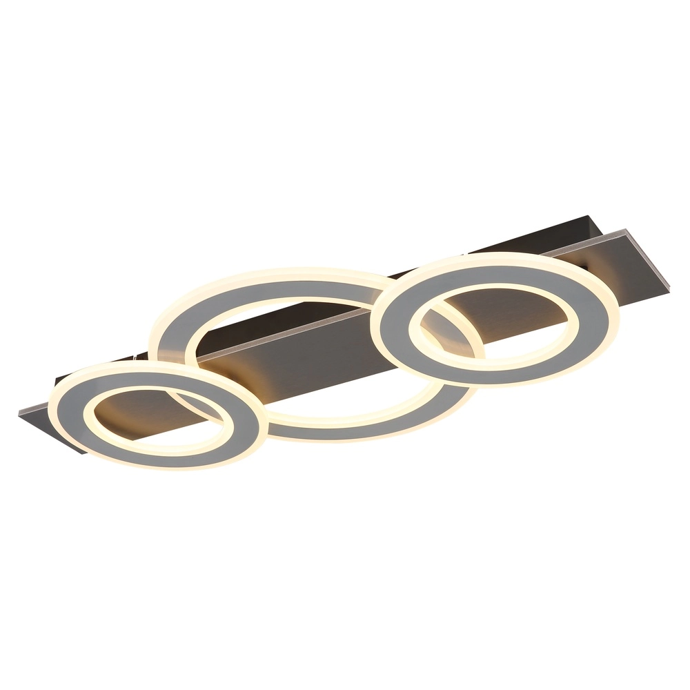 Design ceiling lamp Jayden anthracite 3 rings