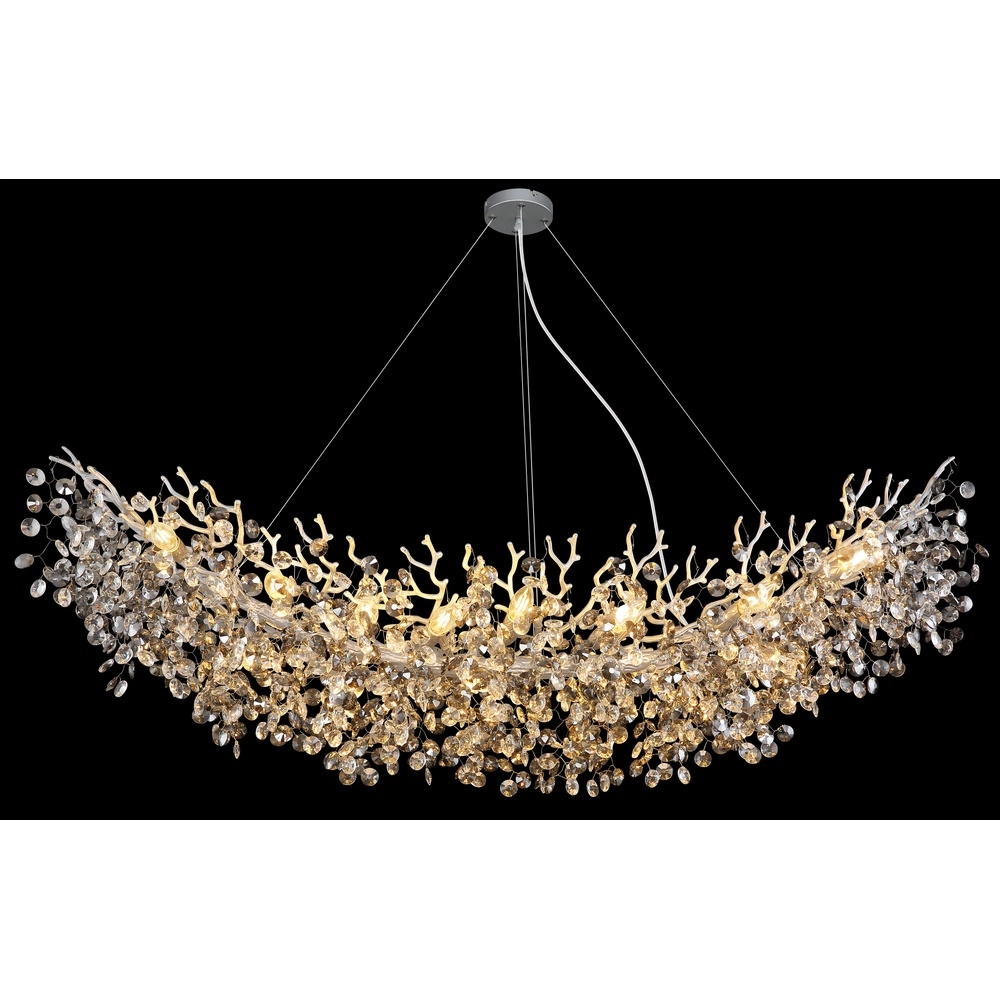 Pendant lamp Queena silver grey 150cm Globo 9007371533695