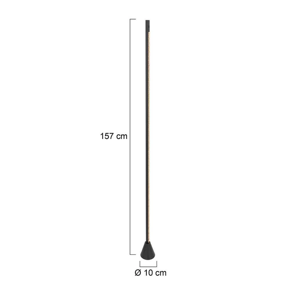 Sleek floor lamp Luzhaz black Steinhauer 8712746176605
