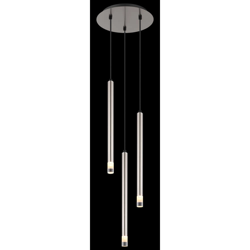 Design pendant lamp Ryan 3-light nickel Globo 9007371484041