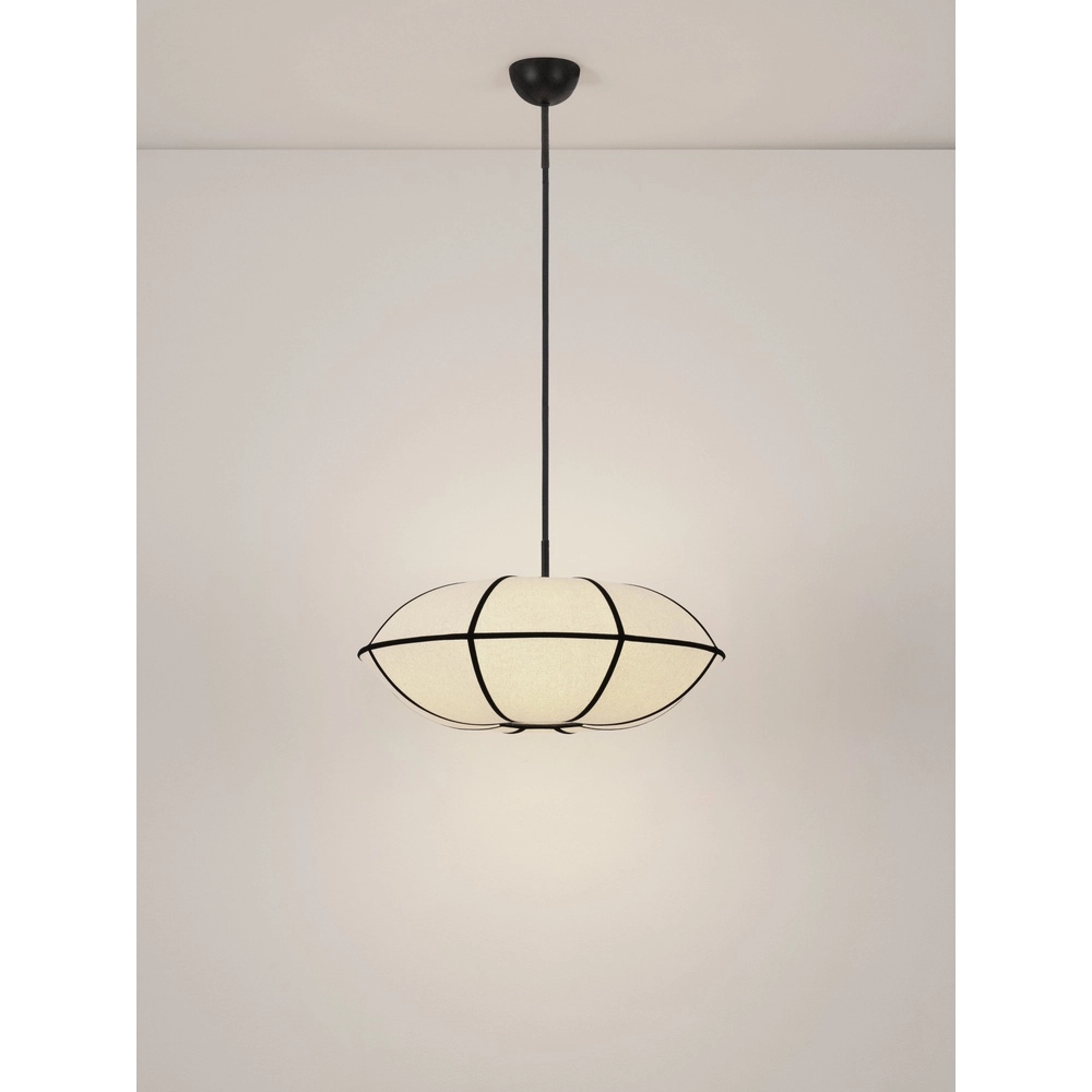Pendant lamp Brera black with white Ø 70cm Lyora 5212017493576