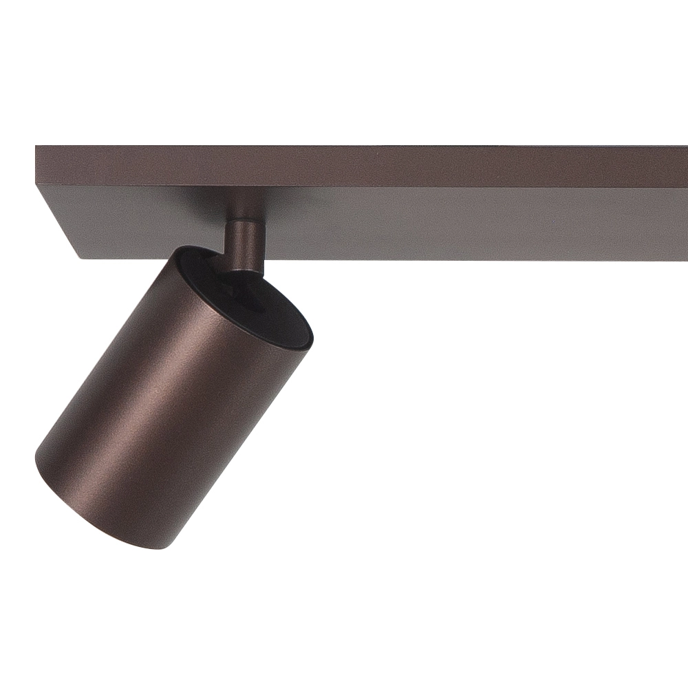 Surface-mounted spot Mila 3-light straight chocolate Highlight 8718379050466