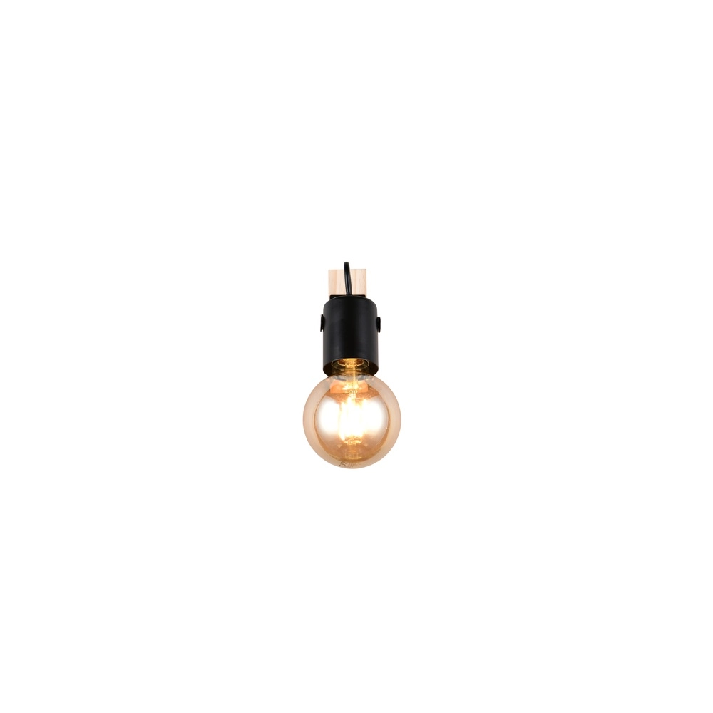 Ceiling lamp Lynar black with wood Trio 4017807670684