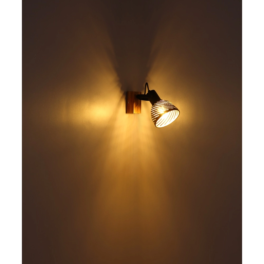 Wall lamp Lenna wood with black Globo 9007371419685