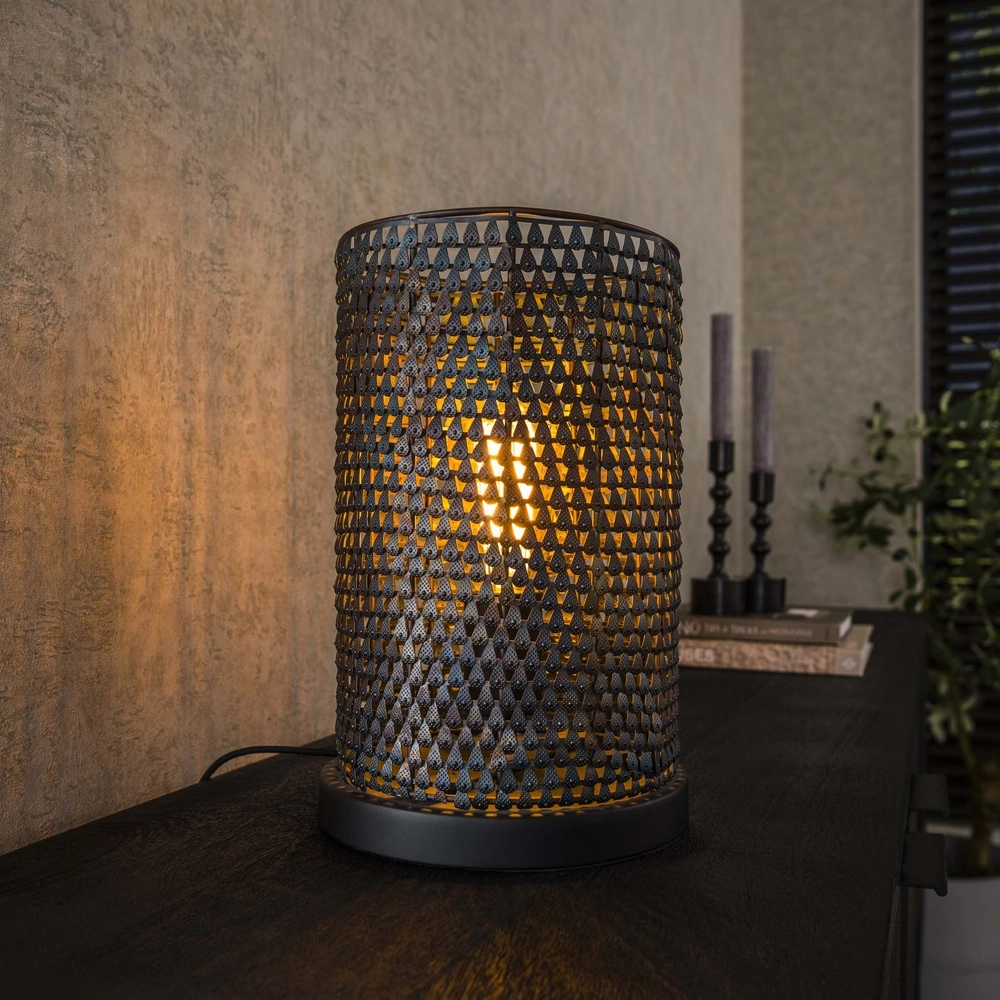 Scale look table lamp Armor Ø 20cm