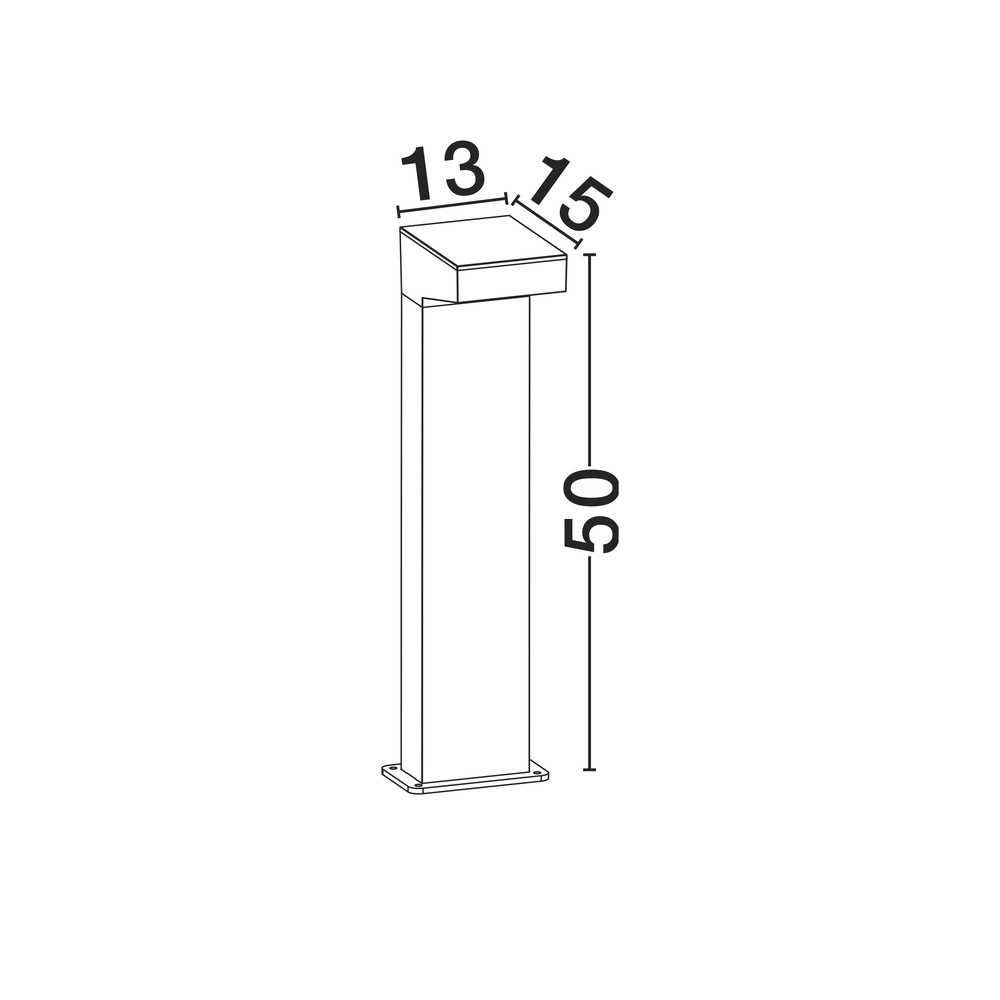 Floor lamp Rob black 50cm Lyora 5212017478818