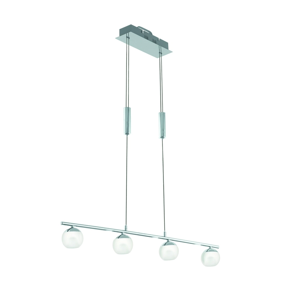 Pendant lamp Borriol 4-light chrome