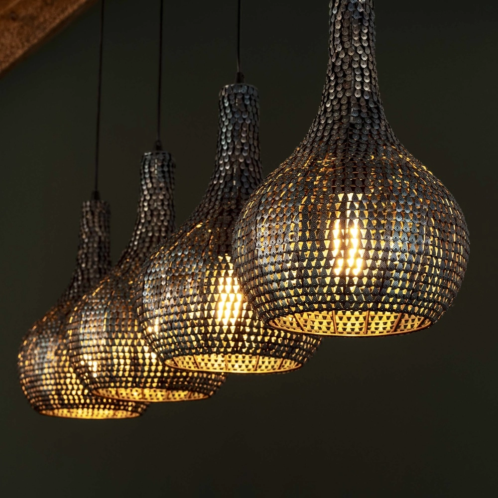 4L pendant light Armor 4x Ø 25cm Lyora 8716803512900