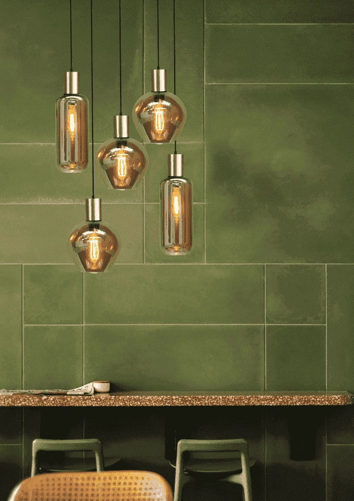 Hanging lamp 5 lights Bounty black with gold Masterlight 8718121247755