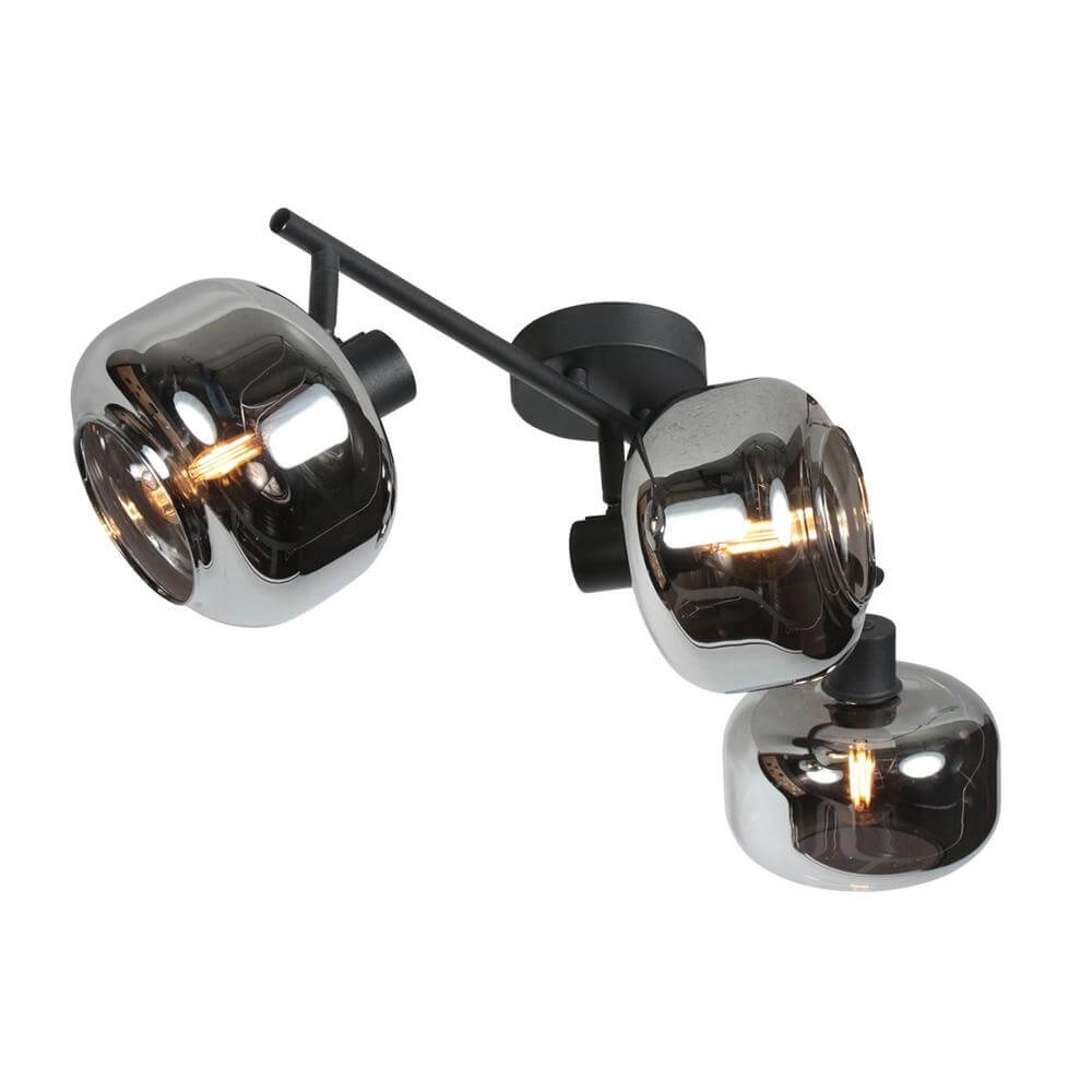 Black ceiling lamp Tenebris 3-light