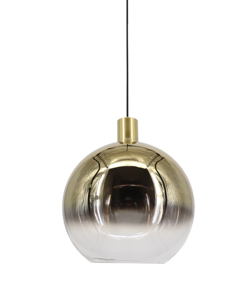 Gold pendant lamp Rosario Ø 30cm