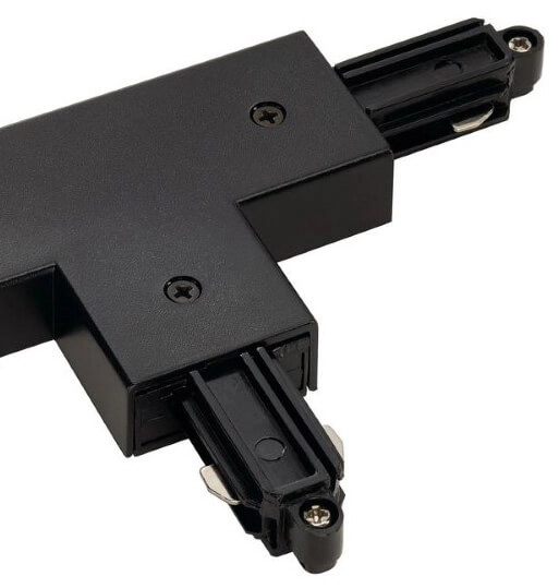 1-phase T-Connector 2 earth right black SLV 4024163142649