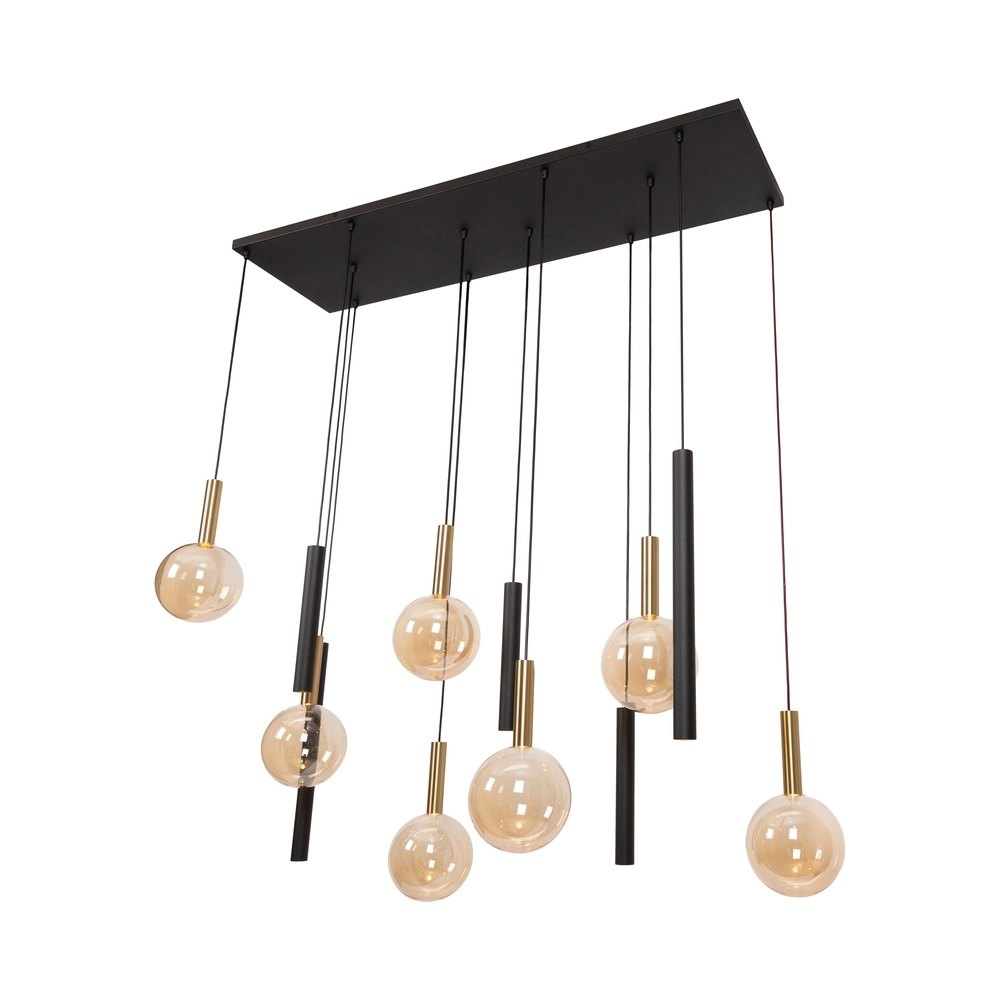 12-light pendant lamp Josiane black with gold Lucide Vibes 5411212212160