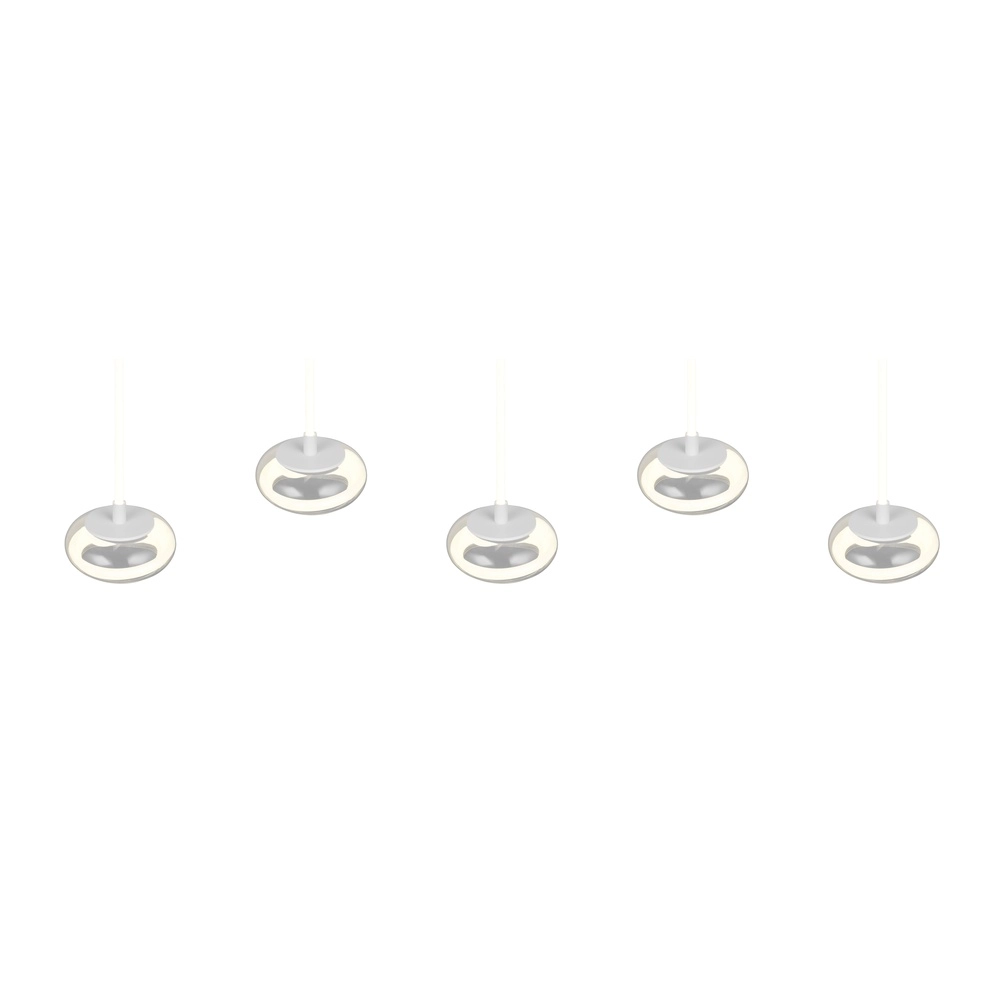 5-light design pendant lamp Tarsia white Trio 4017807683400