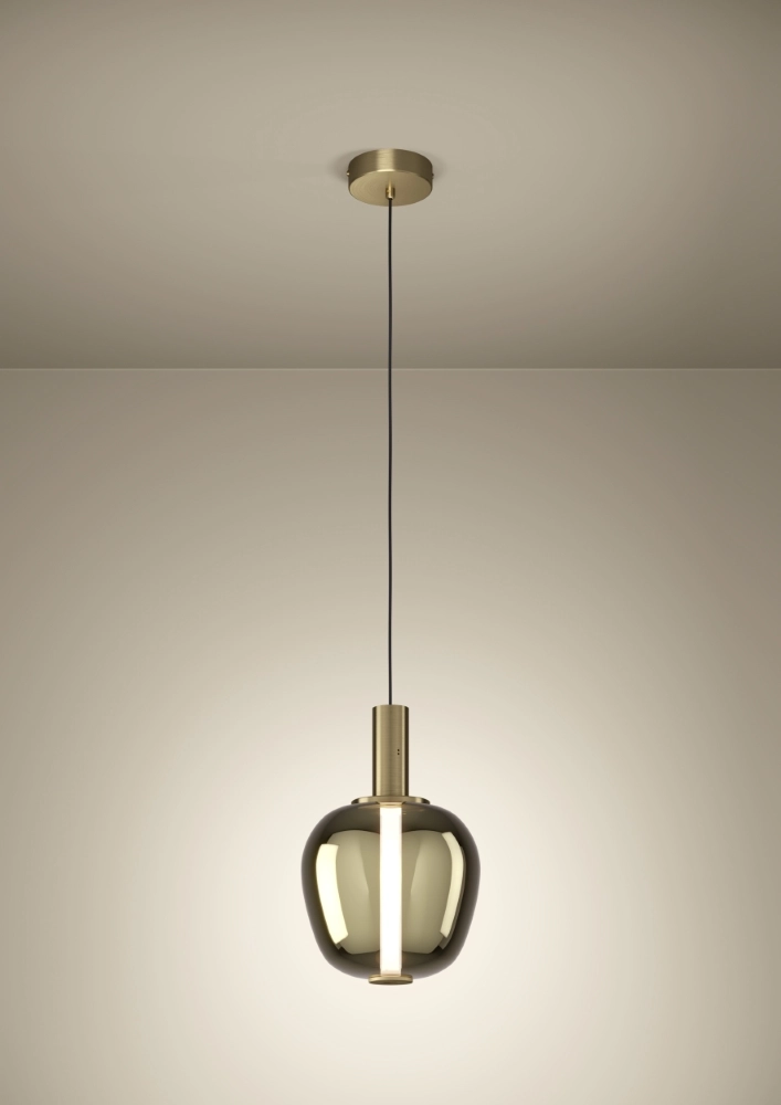 Design pendant lamp Fruitera gold Ø 25cm Stars of Light 9008606360048