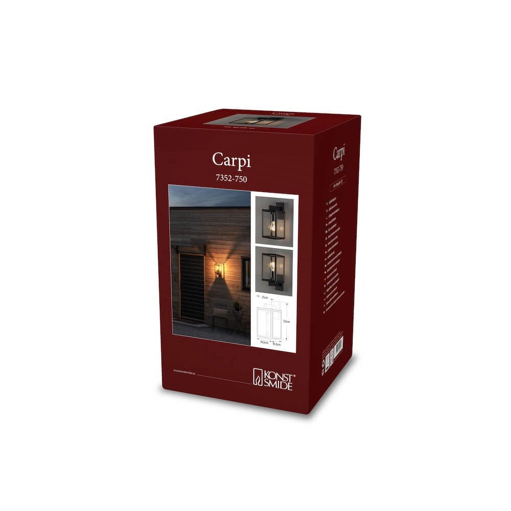 Black outdoor lamp Carpi KonstSmide 7318307352757