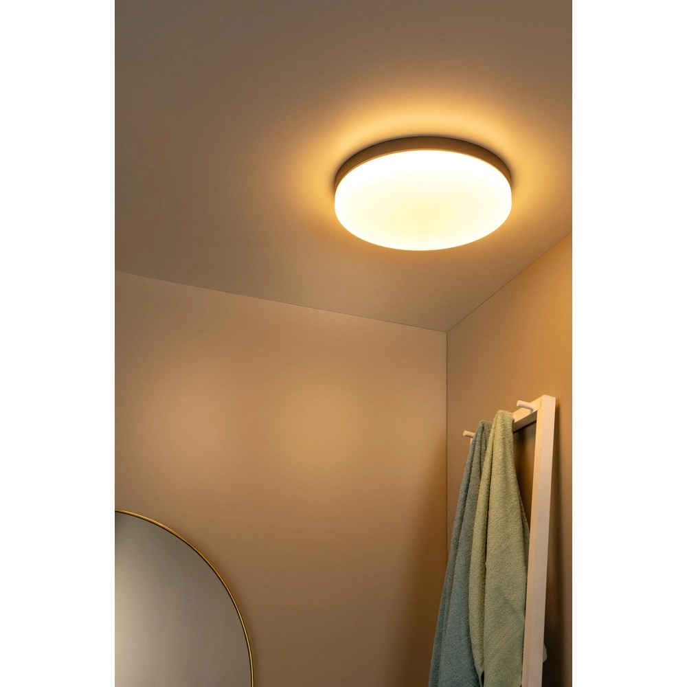 Ceiling light Biskit Ø 40cm - IP44 black Lucide 5411212792198
