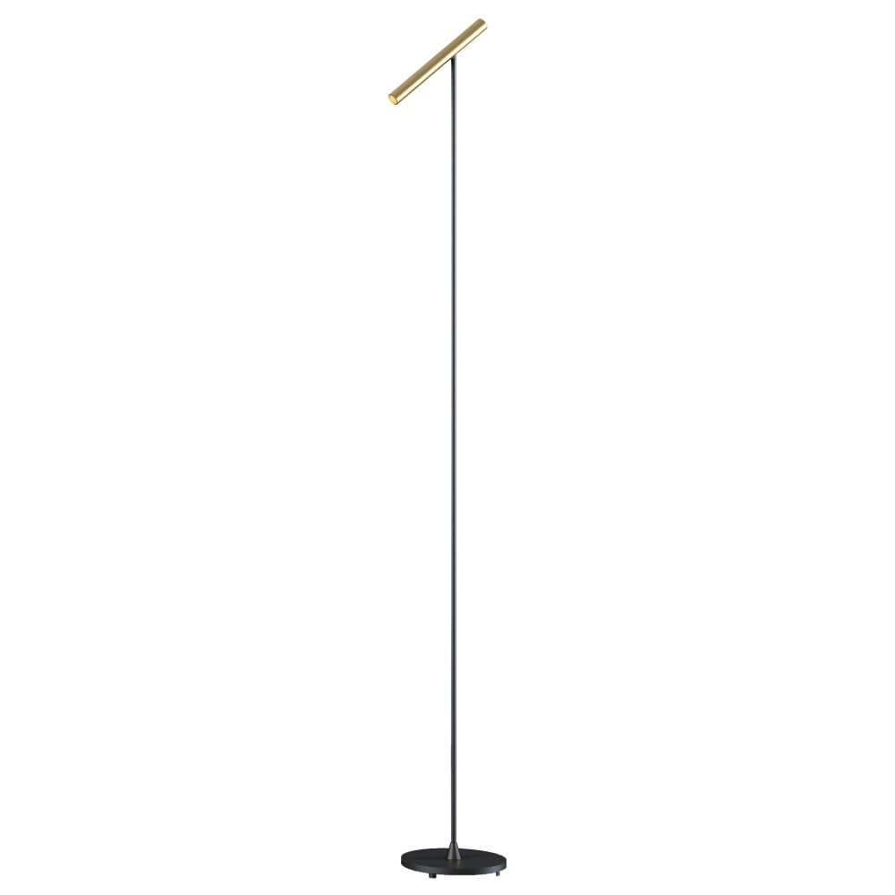 Design floor lamp Kansas Black with warm gold