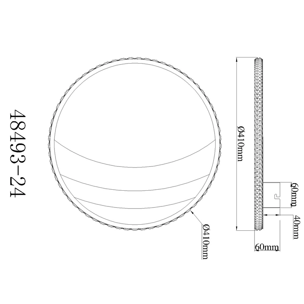 Unique ceiling lamp Constance black with gold Ø 41cm Globo 9007371566846