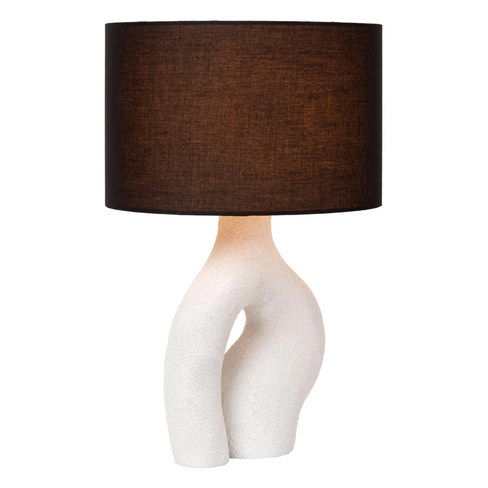 Organic Table Lamp Forma white with black hood Lucide 5411212345820