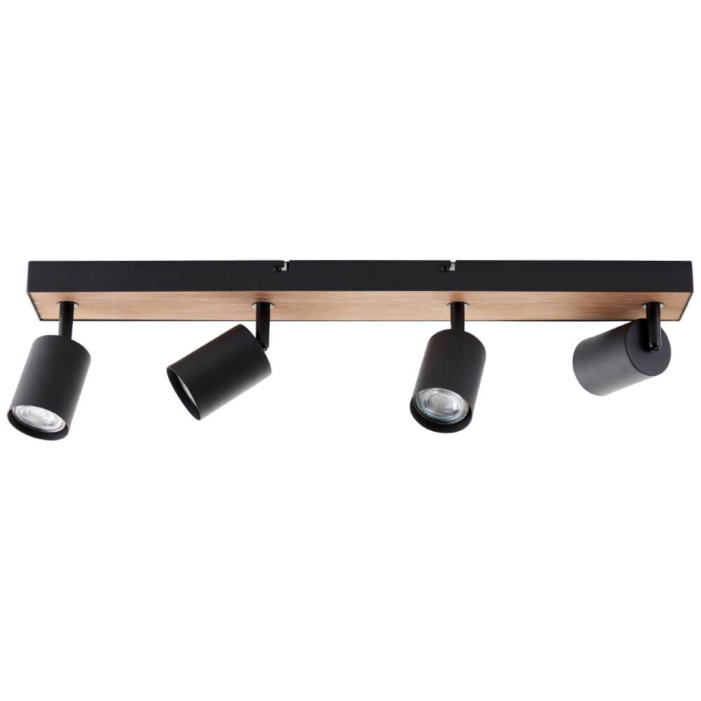 4-light lamp Jello Wood black with wood Brilliant 4004353428401