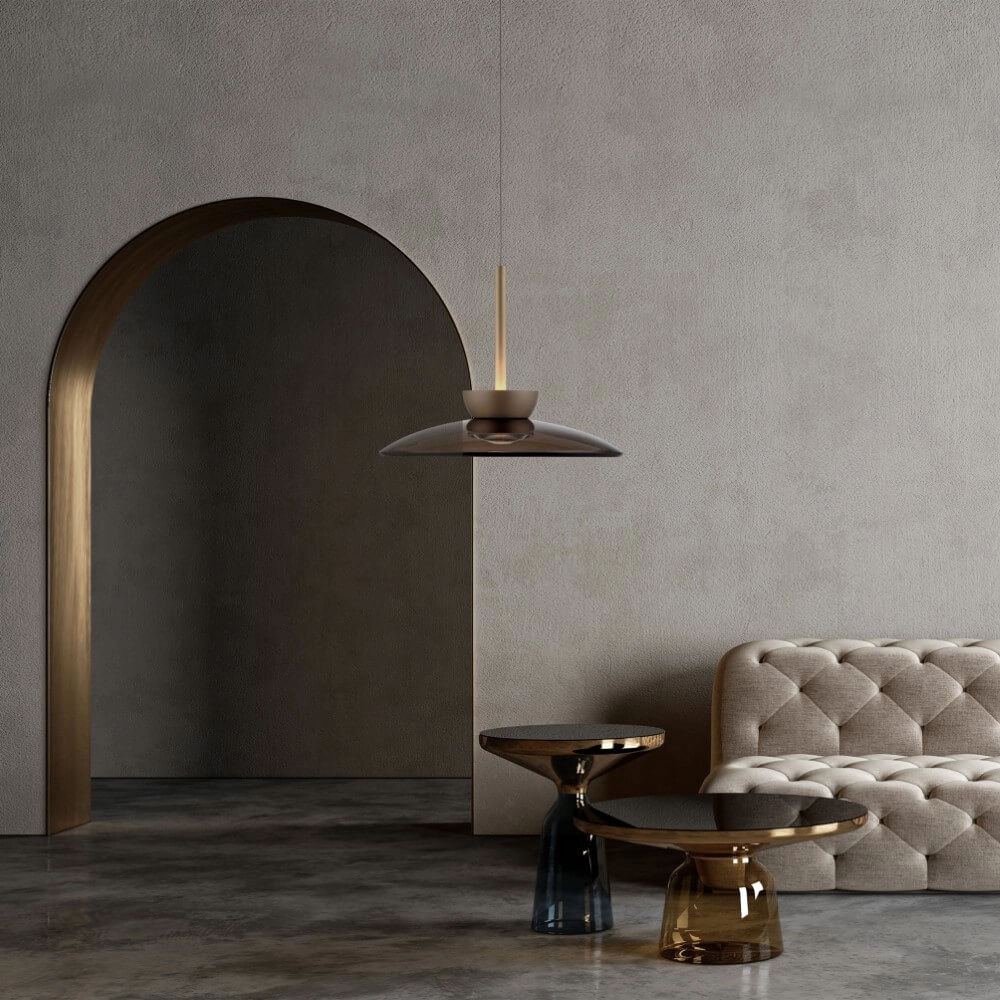 Hanging lamp Pure Moon bronze Paul Neuhaus 4012248383933