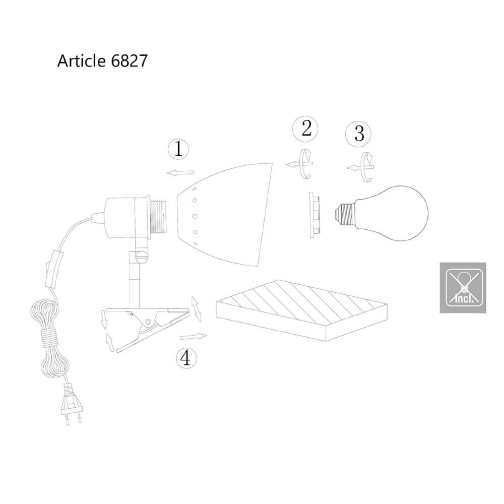 spotlight Spring with clamp Steinhauer 8712746075250