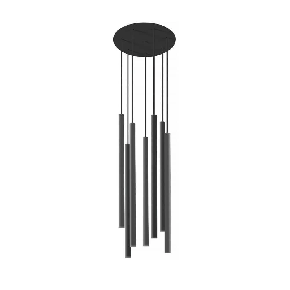 Black hanging lamp Laser 7-light