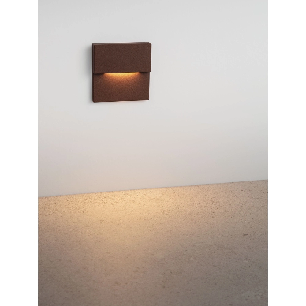 Recessed wall lamp Dan rust brown 3000K Lyora 5212017497505