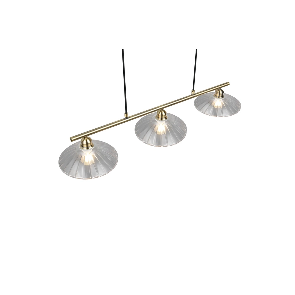 Classic pendant lamp Eluna 3-light old brass Trio 4017807682526