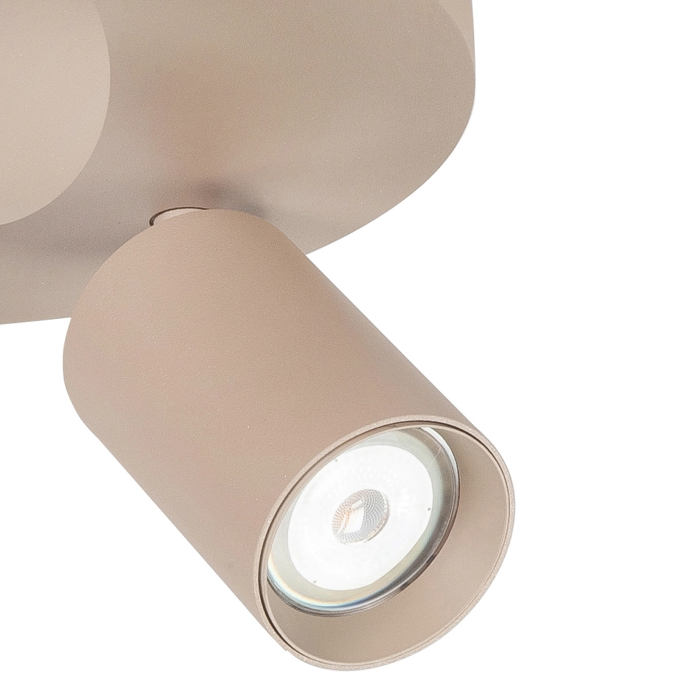 Surface-mounted spot Mila 3-light round sand brown Highlight 8718379050411