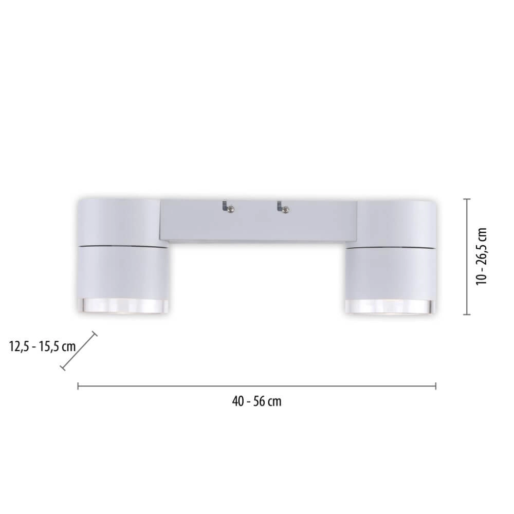 White ceiling lamp Pure Nola 2-light Paul Neuhaus 4012248374542