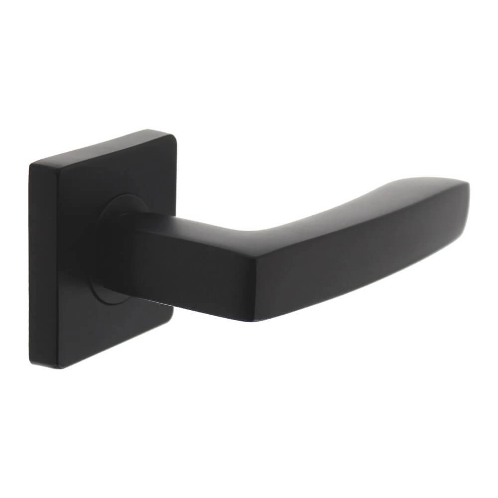Tight door handle Minos Square rosette black