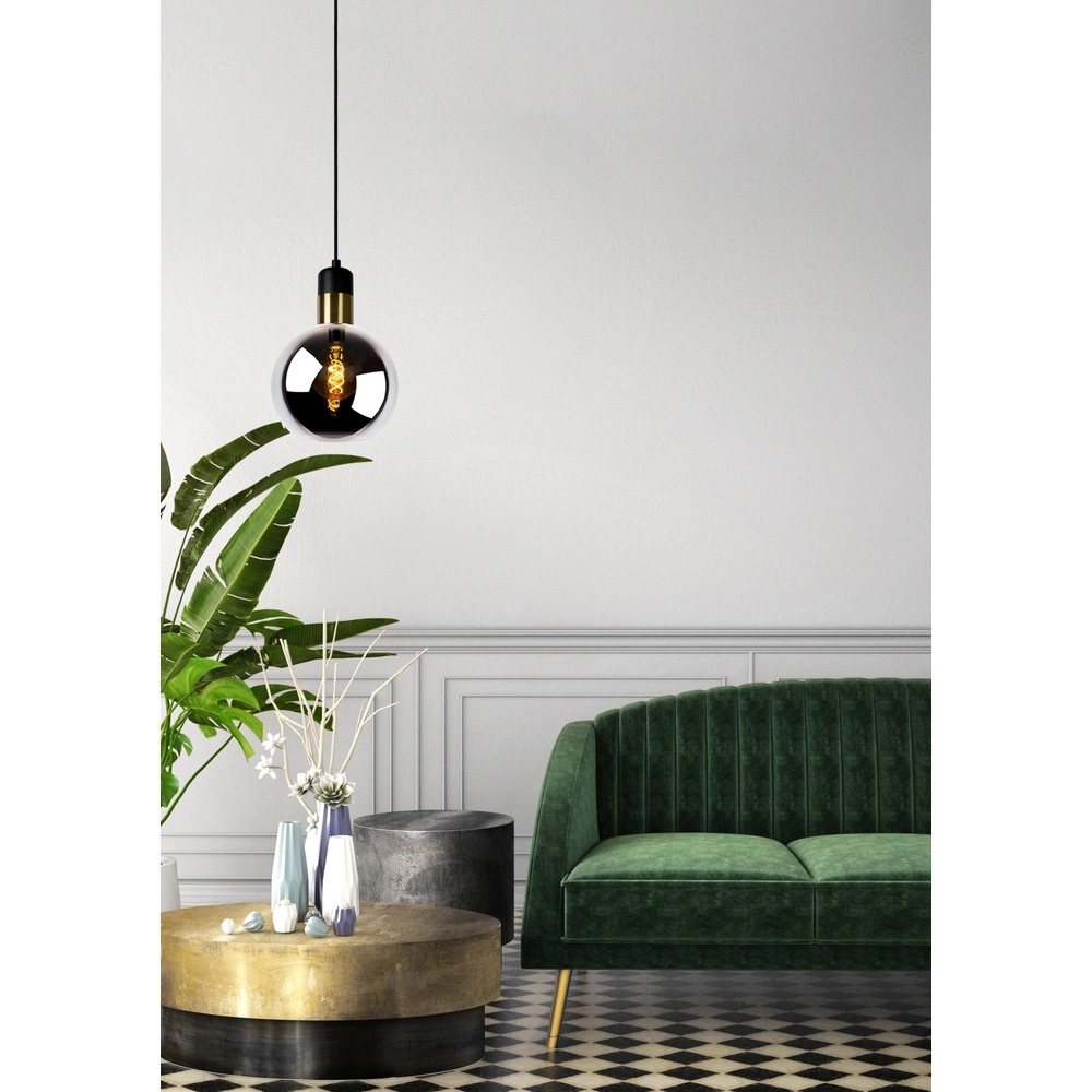 Pendant lamp Julius Ø 20cm smoke glass Lucide 5411212343321