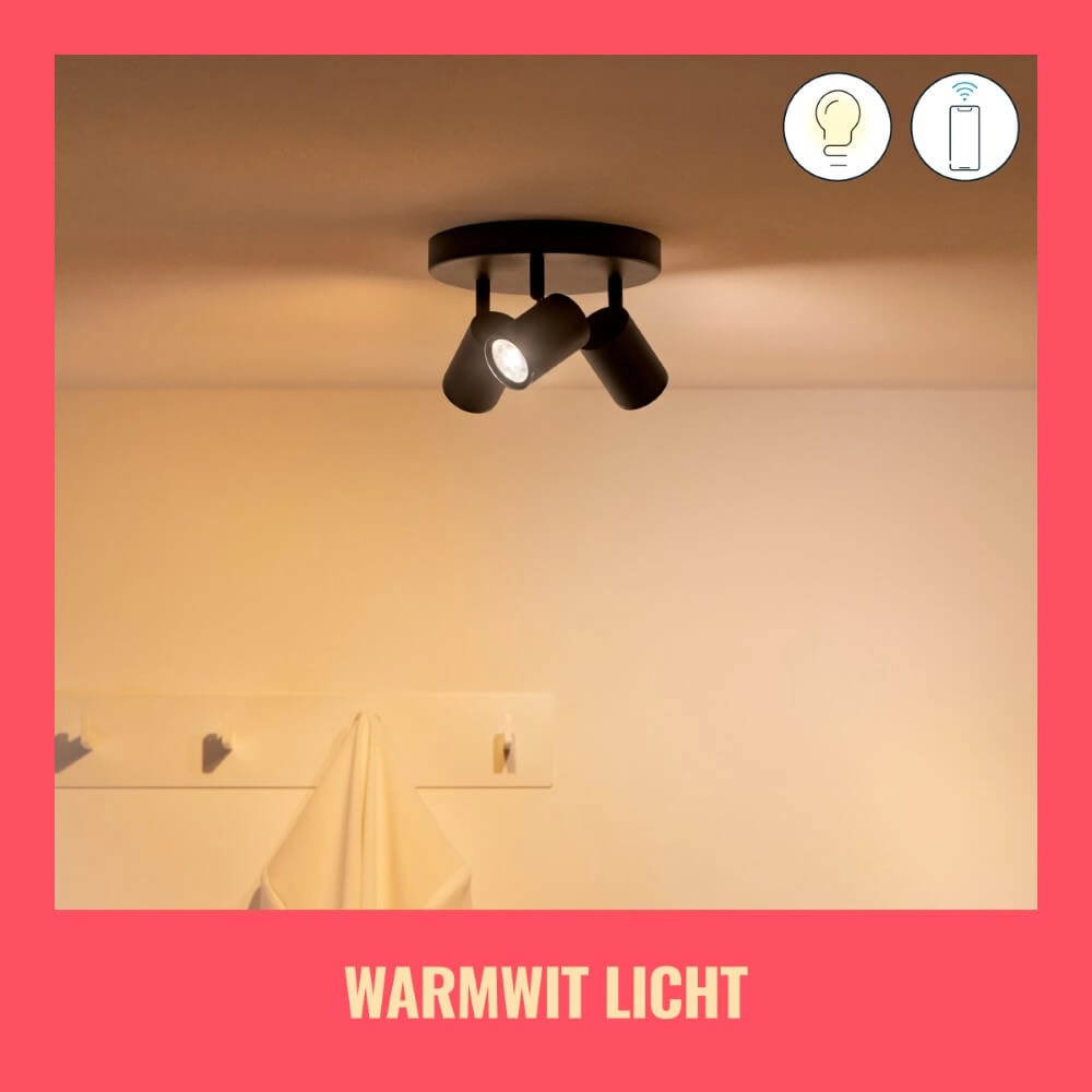 3-light surface-mounted spotlight Imageo smart - black WiZ 8719514554535