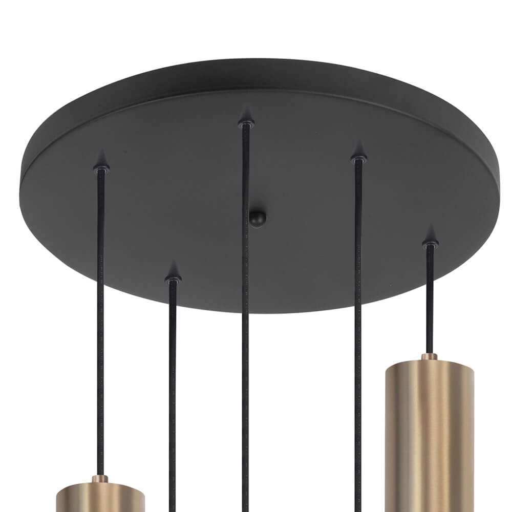 Round pendant hanging lamp Perugia matt gold - 5x GU10 Highlight 8718379046827