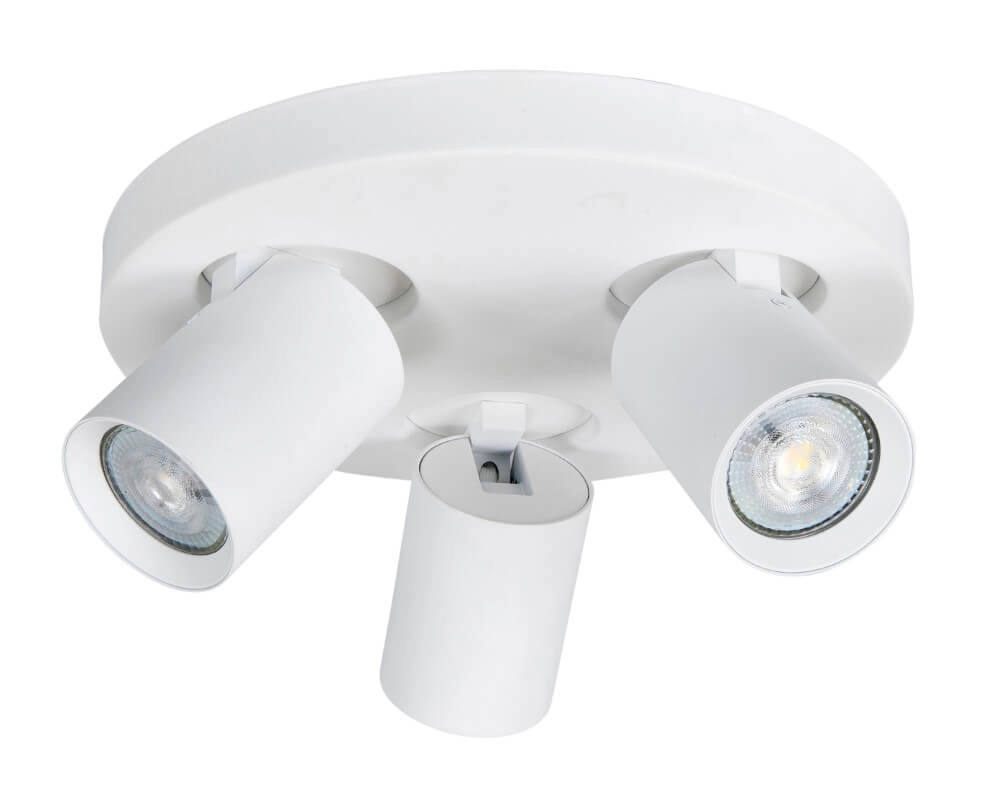 Surface-mounted spotlight Oliver 3-light matt white