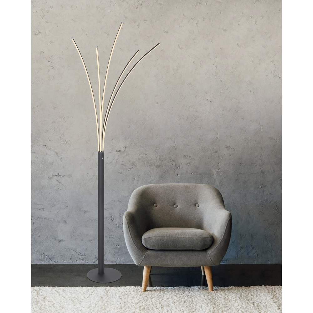 Modern floor lamp Bizzy Black Globo 9007371396467