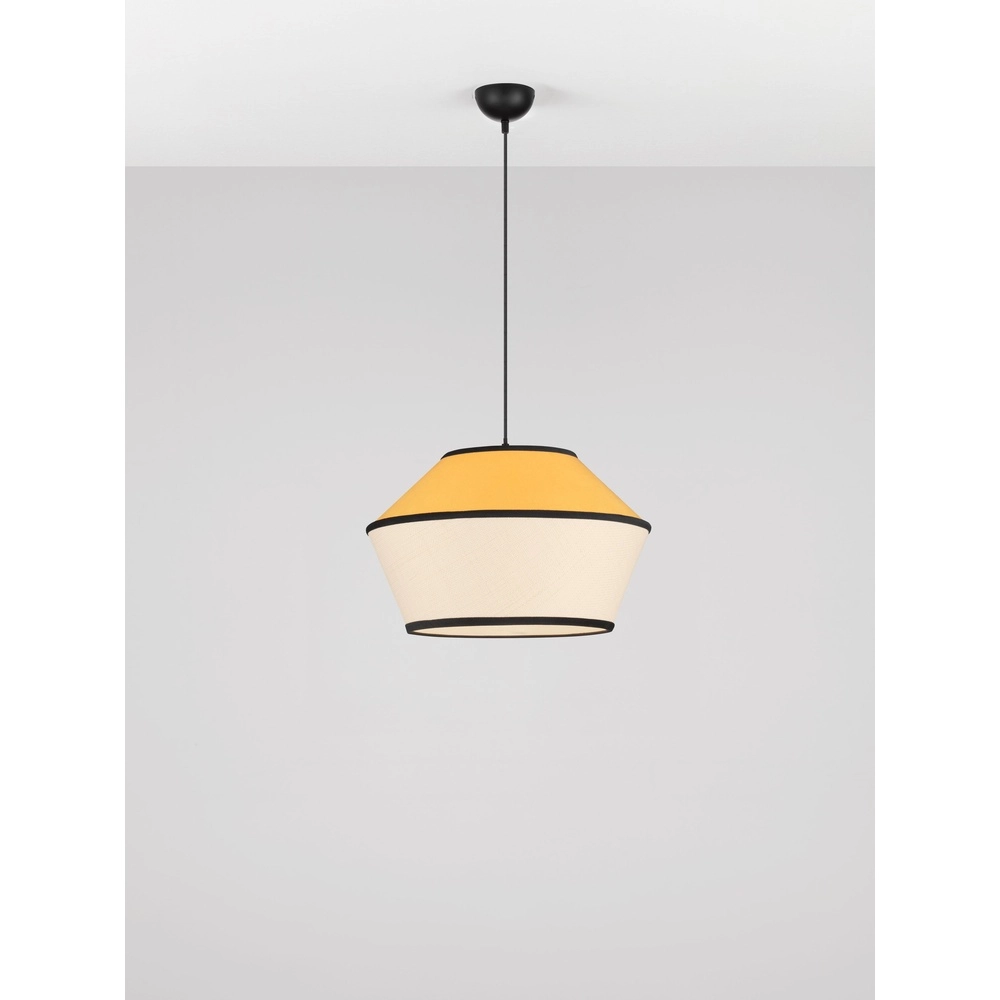Pendant lamp Veliss white with yellow Lyora 5212017493859