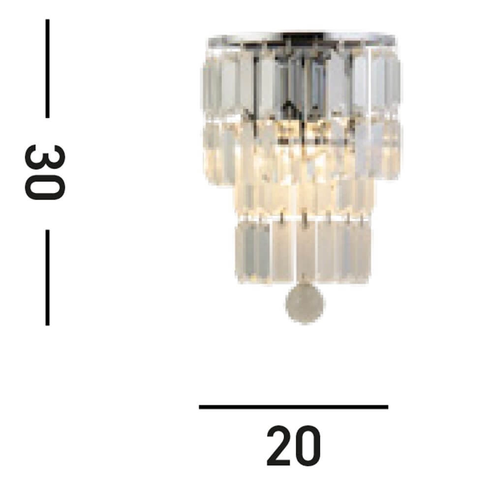 Chandelier Empire chromium Searchlight 5053423271699