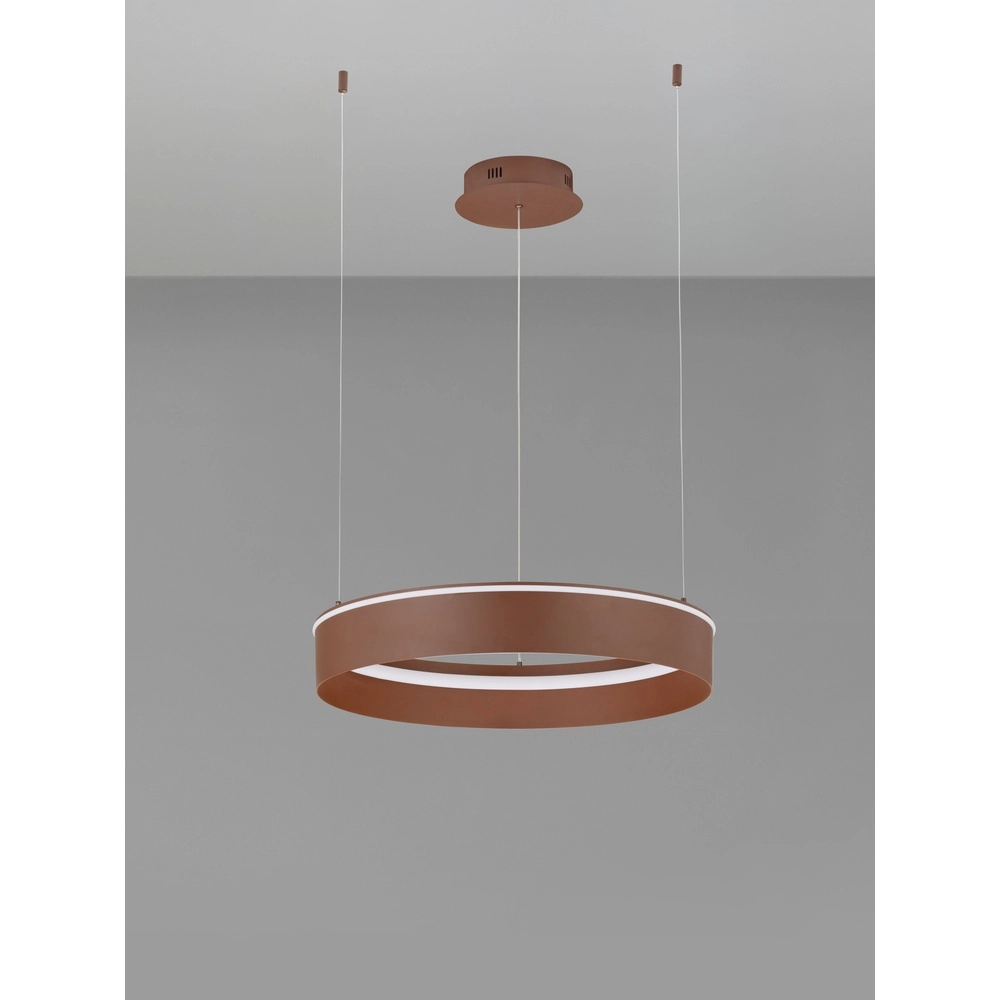 Modern pendant lamp Olivia brown Ø 60cm Lyora 5212017494245