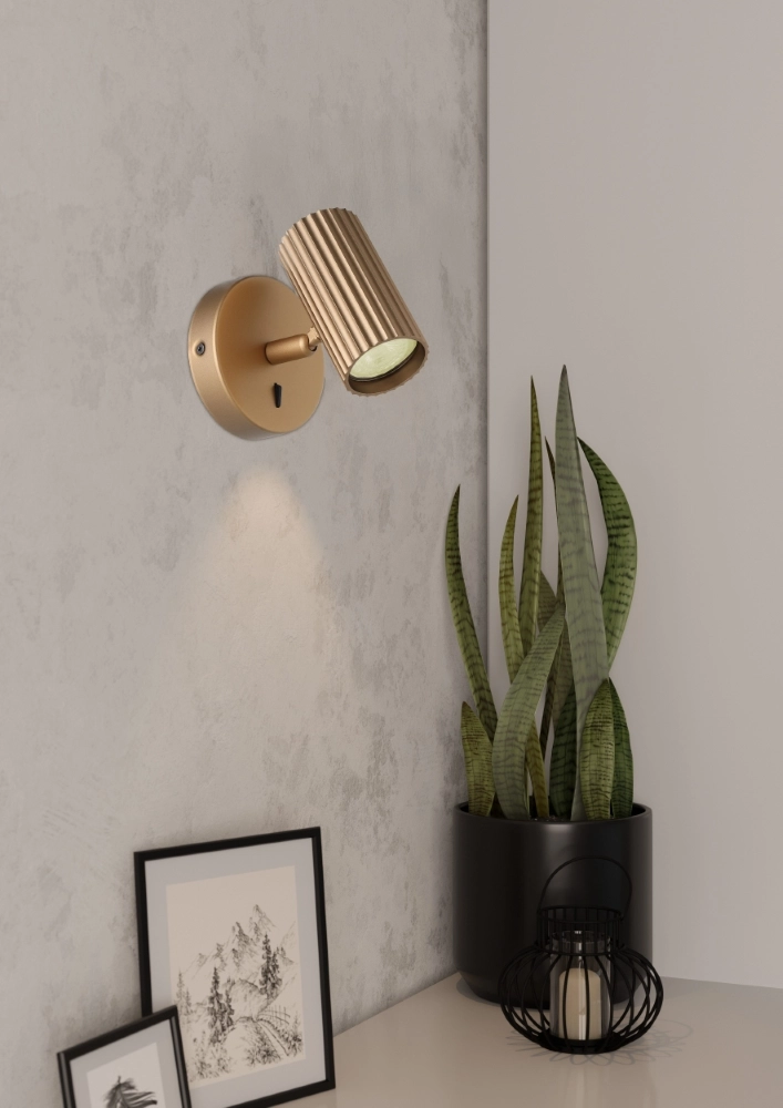 Surface-mounted spot Portillo Single gold Eglo 9008606360543