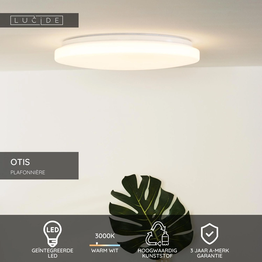 Ceiling light Otis Ø 39cm white Lucide 5411212791399