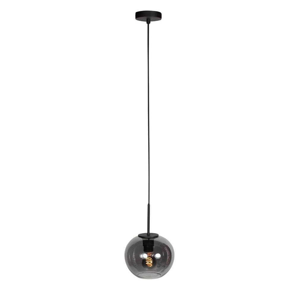 Pendant lamp HaloSwap with 1 ball of smoke glass Ø 20cm Steinhauer 8712746179736