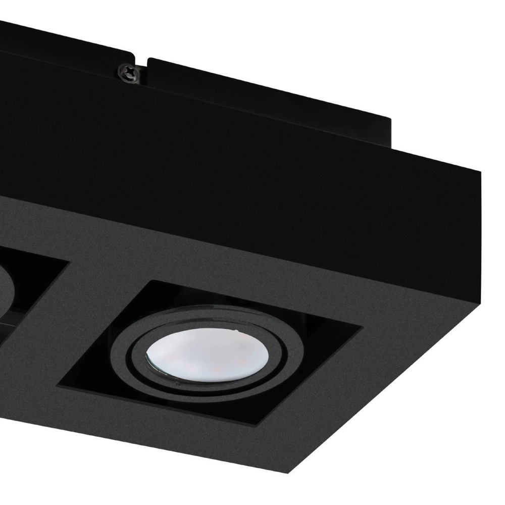 Black surface-mounted spotlight Mendoza 2-light Eglo 9002759310639